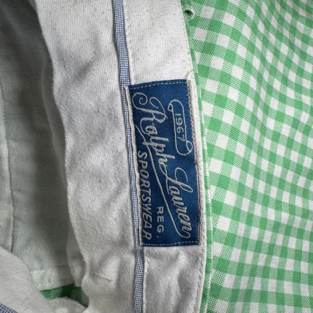 Polo Ralph Lauren Shorts Men's Size 34 Green Checkered Plaid Vintage Preppy